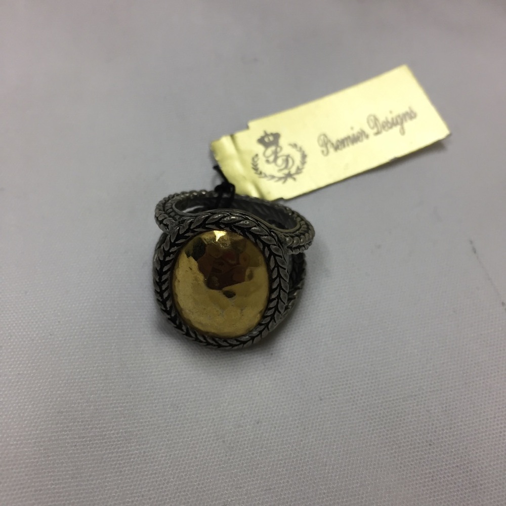 Two-toned gold and silver Premier Designs Ring